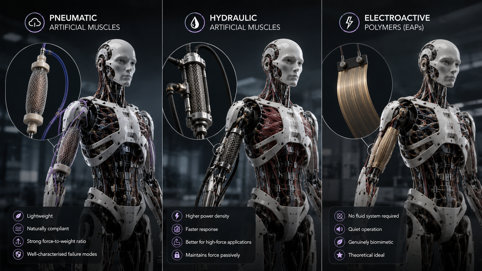 The Three Actuation Technologies