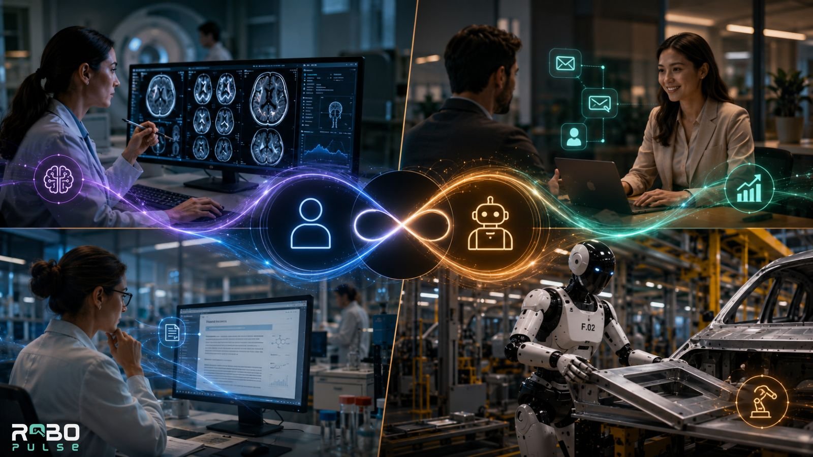 Human and AI collaboration across fields