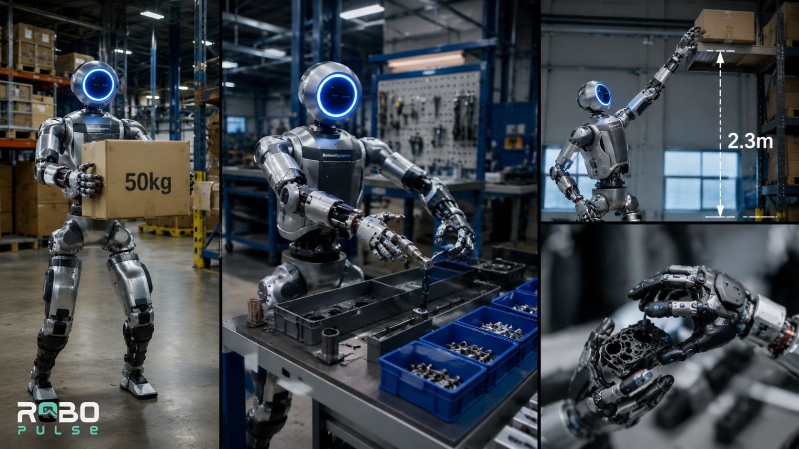 Industrial robots at work in the lab
