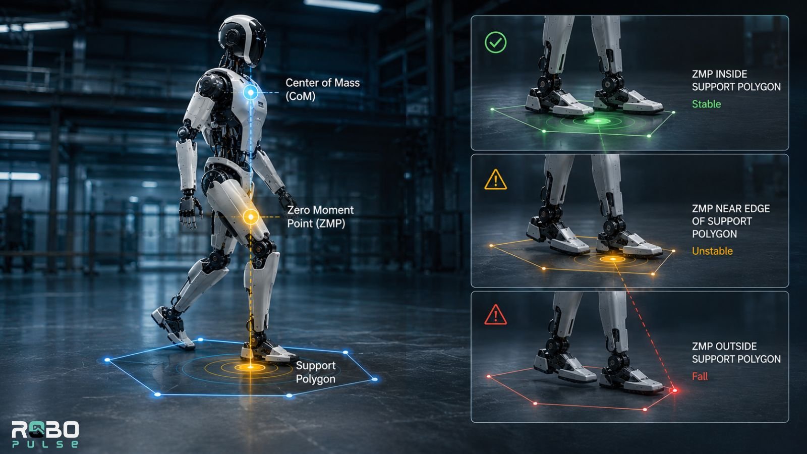 Robot stability analysis in industrial lab