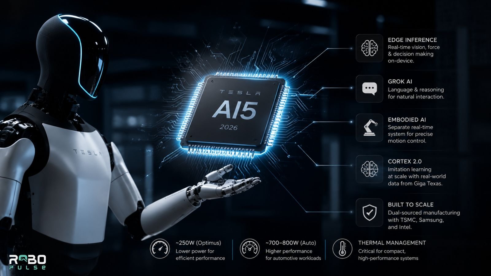 tesla optimus built on AI5 chip