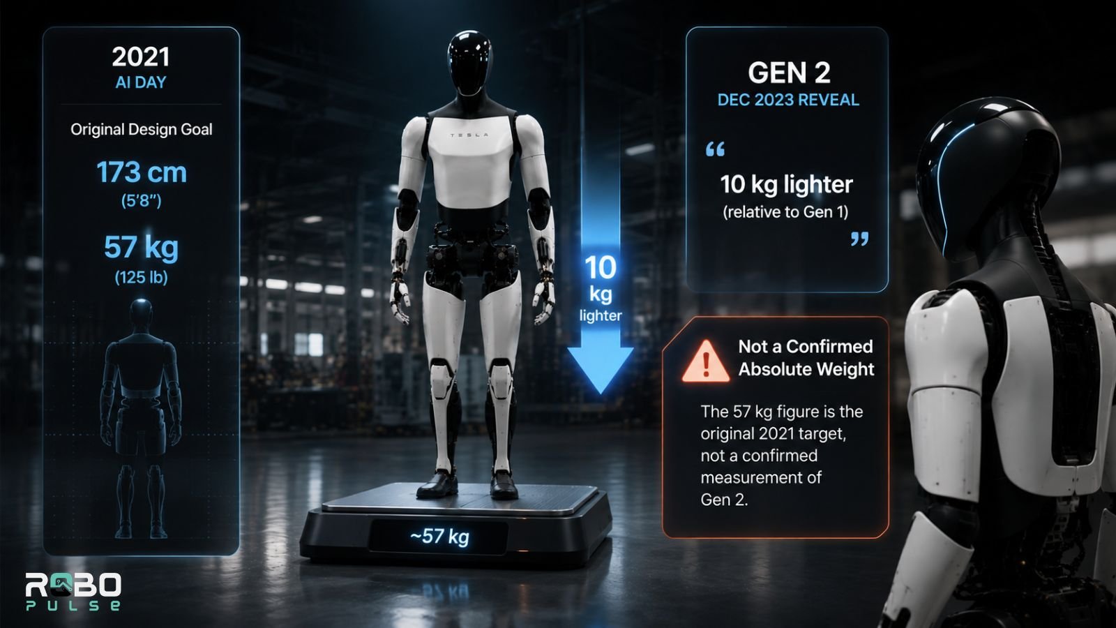 How Much Does Optimus Gen 2 Actually Weigh