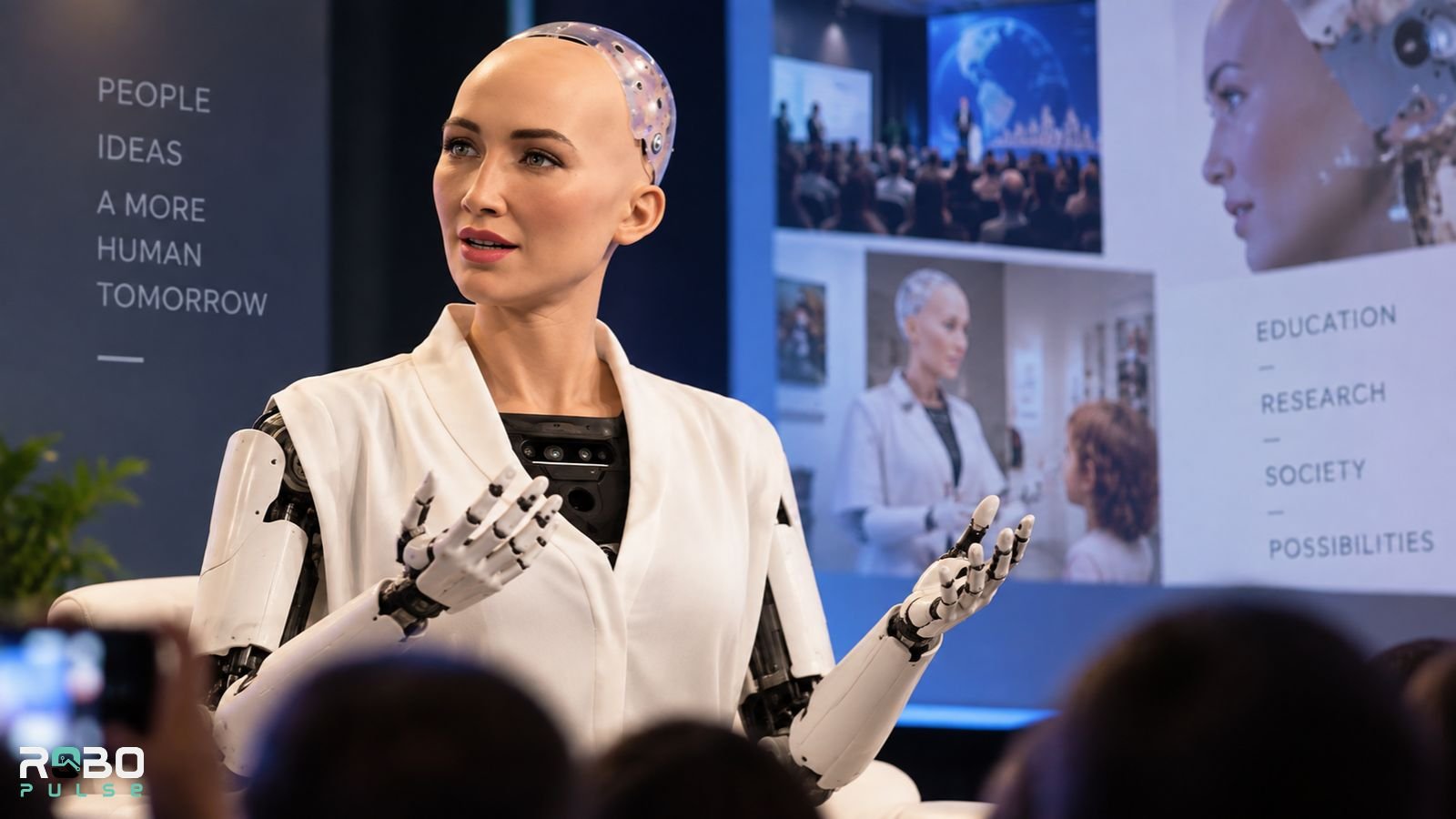 What is Sophia the robot doing in 2026