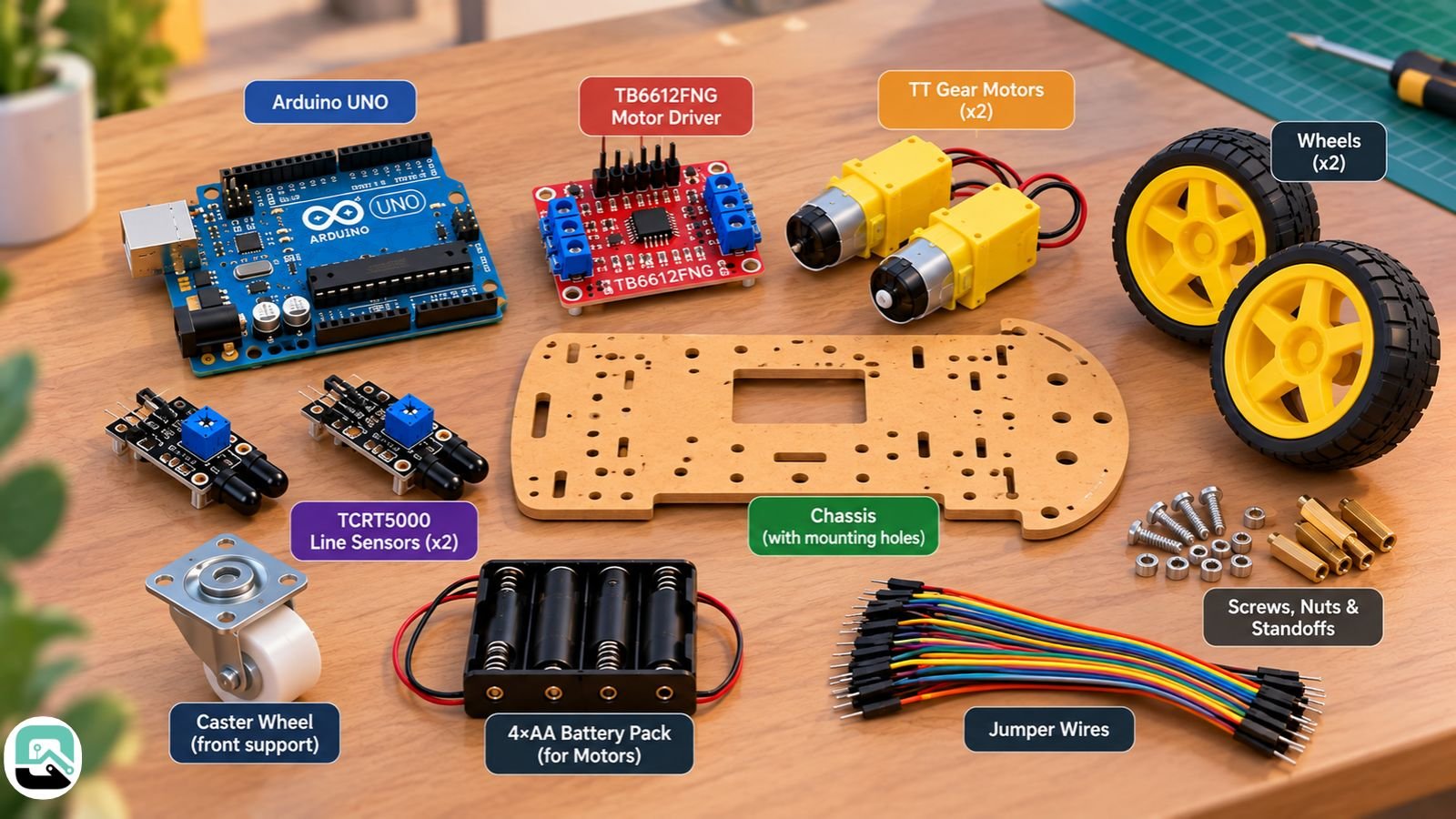 Parts List for a Beginner Robot